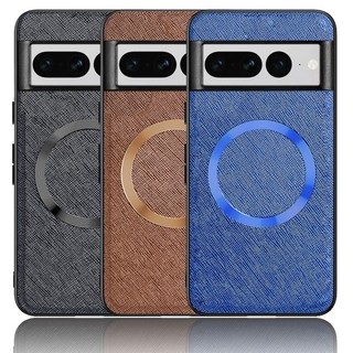 Ốp điện thoại da chống sốc họa tiết chữ thập sang trọng cho google pixel 6 7 8 pro 6a 7a