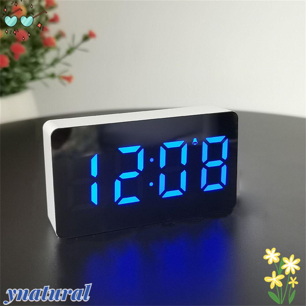 YNATURAL Đồng Hồ Báo Thức Kỹ Thuật Số Với Màn Hình LED Hiển Thị USB