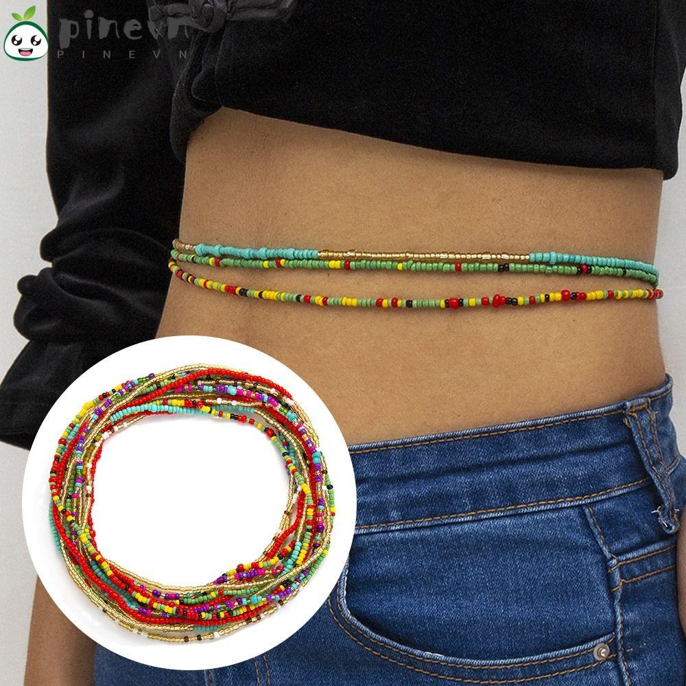 PINEVN Dây Chuyền Đeo Hông Dạng Chuỗi Hạt Phong Cách Bohemia Thời Trang Cho Nữ