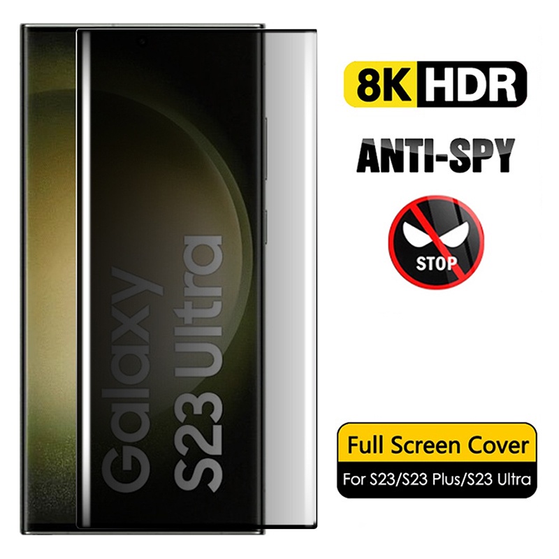 Kính Cường Lực Toàn Màn Hình Chống Nhìn Trộm Cho Samsung Galaxy S23 S22 S21 S20 S10 S9 S8 Plus S21FE S20FE S10E Note 20 Ultra 10 Plus 9 8