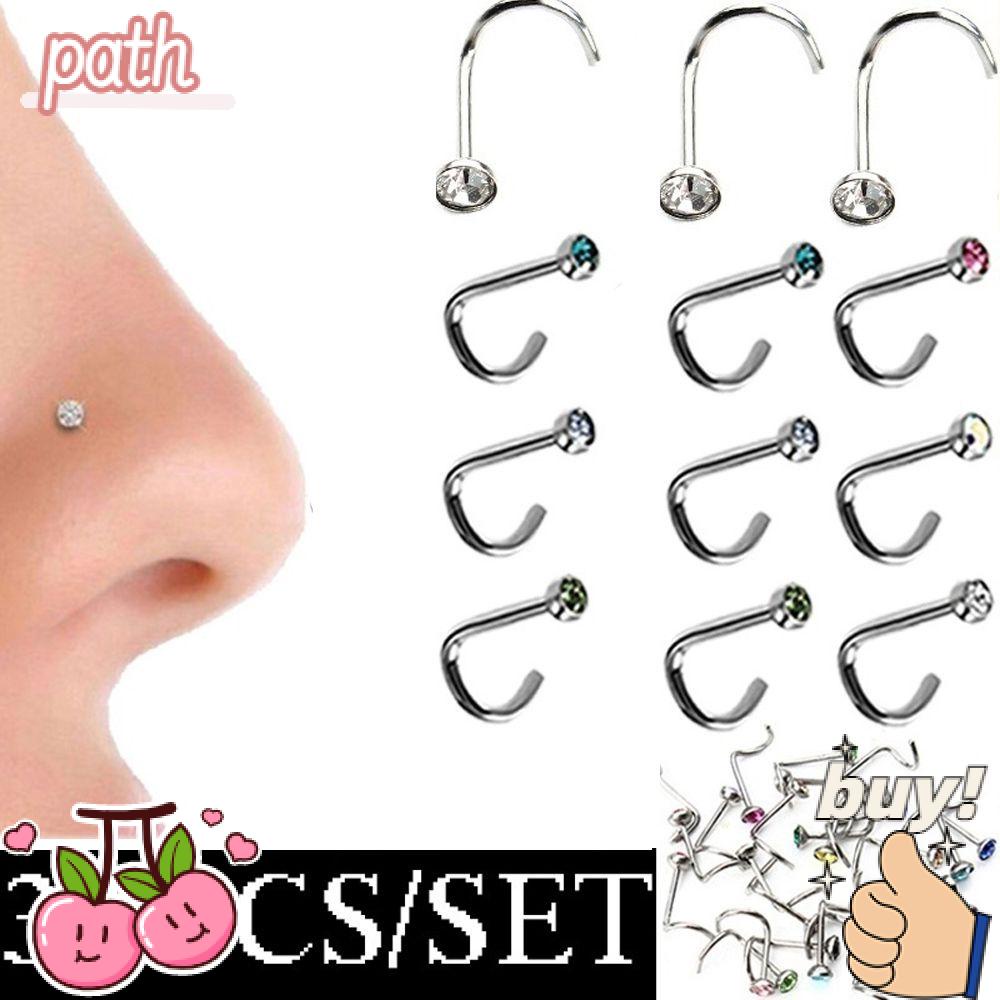 PATH Bộ 30 Khuyên Mũi Thép Không Gỉ Thời Trang