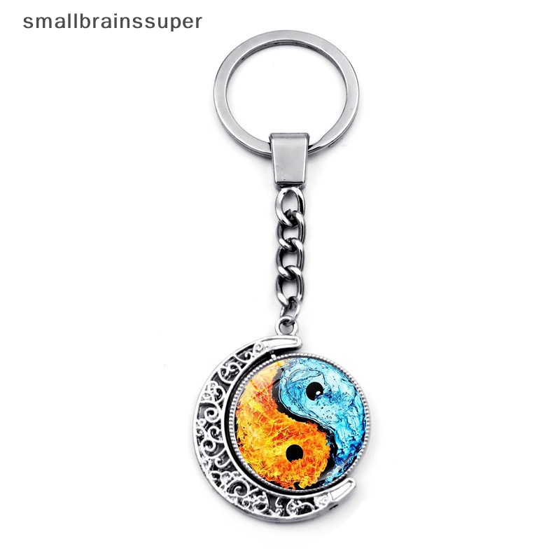 Móc Khóa Hình Mặt Trăng Xoay 360 Độ Phong Cách Vintage Thời Trang