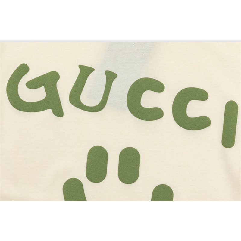 Áo Thun Tay Ngắn Cổ Tròn In Logo Hai Chữ G Mặt Cười Thời Trang Phong Cách Unisex G66