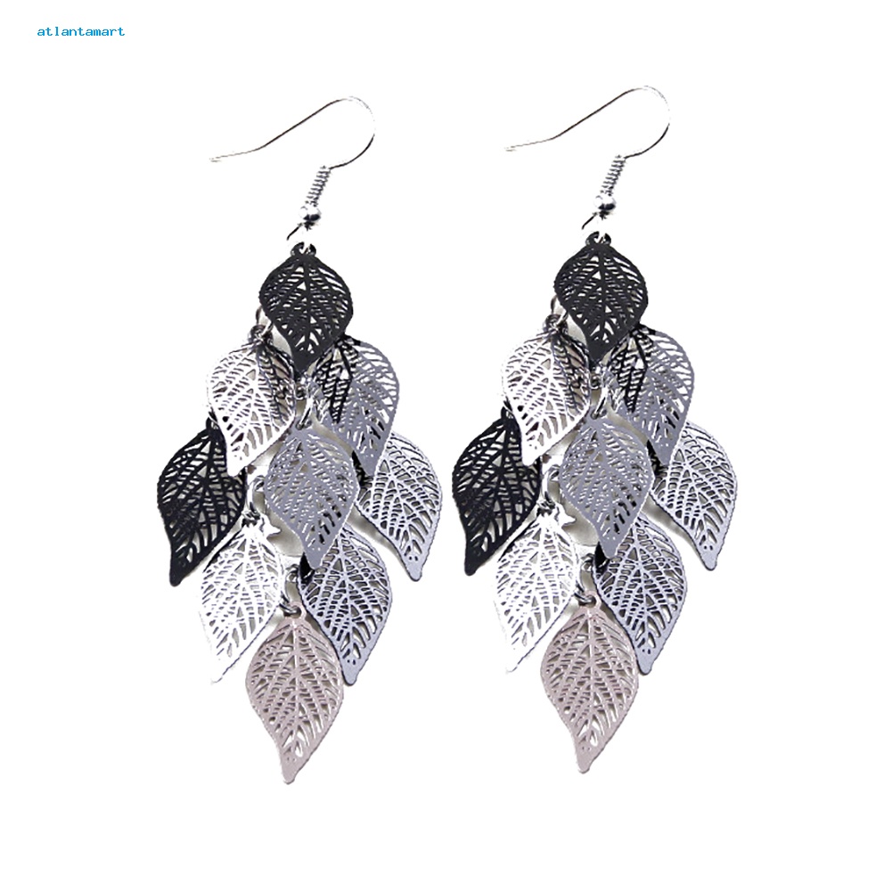 Túi Đựng Đồ Đa Năng Tiện Lợi| Khuyên Tai Móc Hình Lá Nhiều Lớp Nhiều Màu Sắc Trang Nhã Cho Nữ