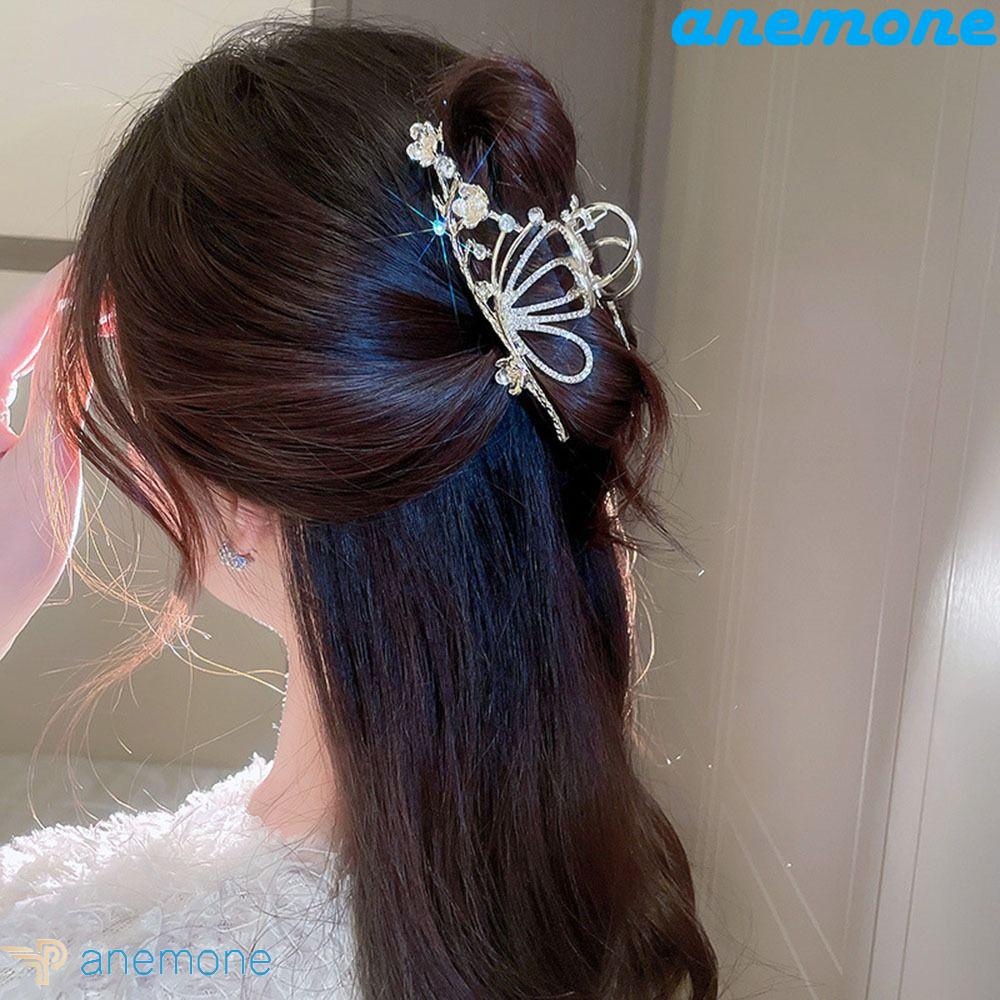 ANEMONE Kẹp Tóc Càng Cua Hình Hoa / Bướm Dễ Thương Phong Cách Cổ Điển Thời Trang Cho Nữ