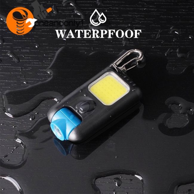 Đèn Led Cob Khẩn Cấp Mini Đa Năng Kèm Móc Khóa Có Thể Sạc Lại Bằng Cổng Usb Tiện Dụng