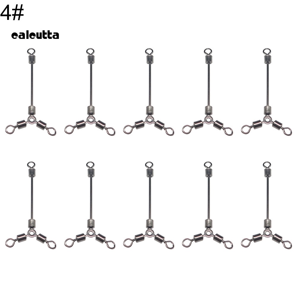 Set 10 Đầu Nối 3 Chiều Bằng Thép Không Gỉ Chuyên Dụng Cho Câu Cá