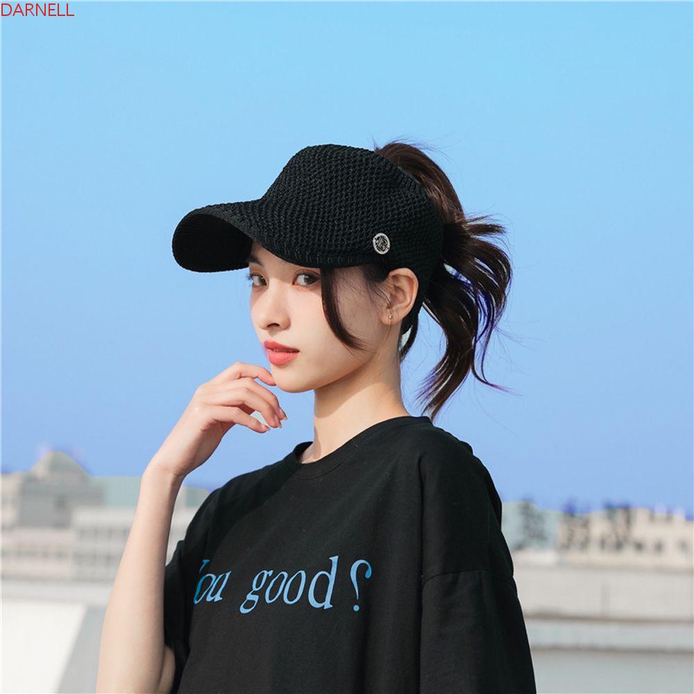 DARNELL Mũ Lưỡi Trai Cotton Chống Nắng Có Thể Gấp Gọn Sáng Tạo Thời Trang Mùa Hè Cho Nữ