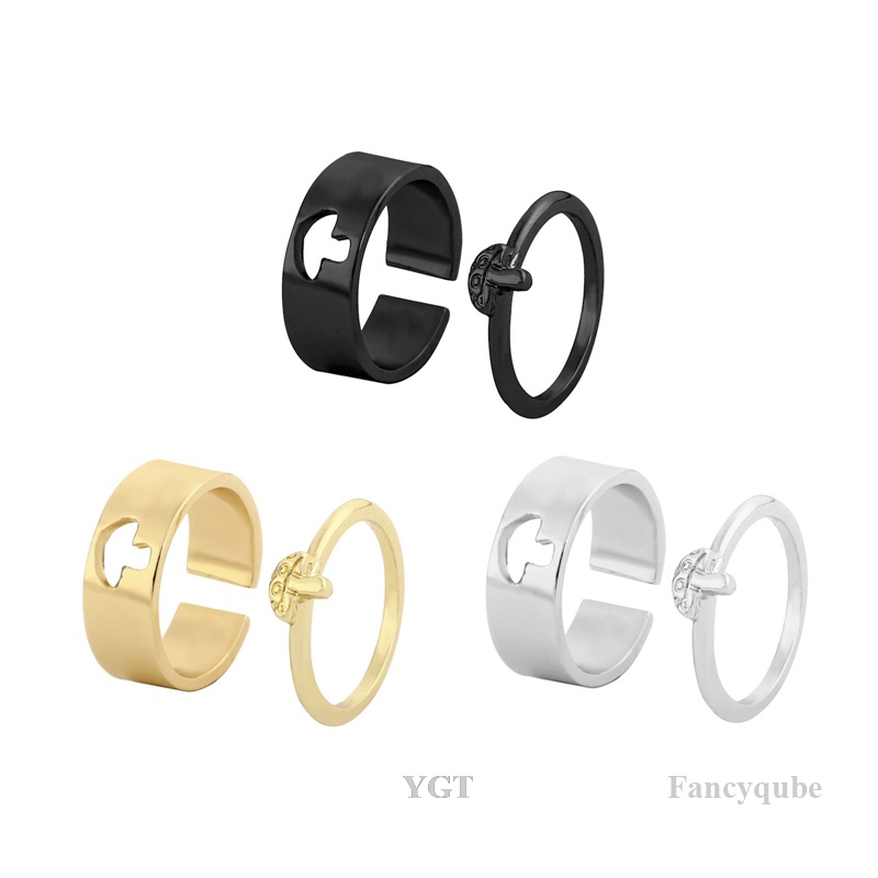 Ygt Set Nhẫn Hở Hình Cây Nấm Dễ Thương Phong Cách Punk Hip Hop Thời Trang Cho Nam Và Nữ