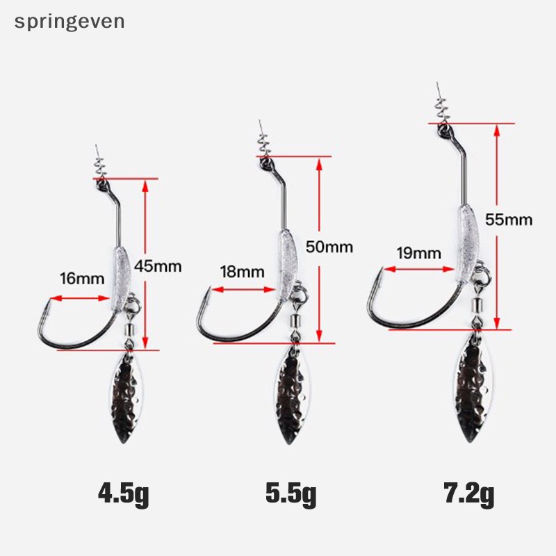 Móc Câu Cá Đầu Chì Rộng 4.5g 5.5g 7.2g Chuyên Dụng