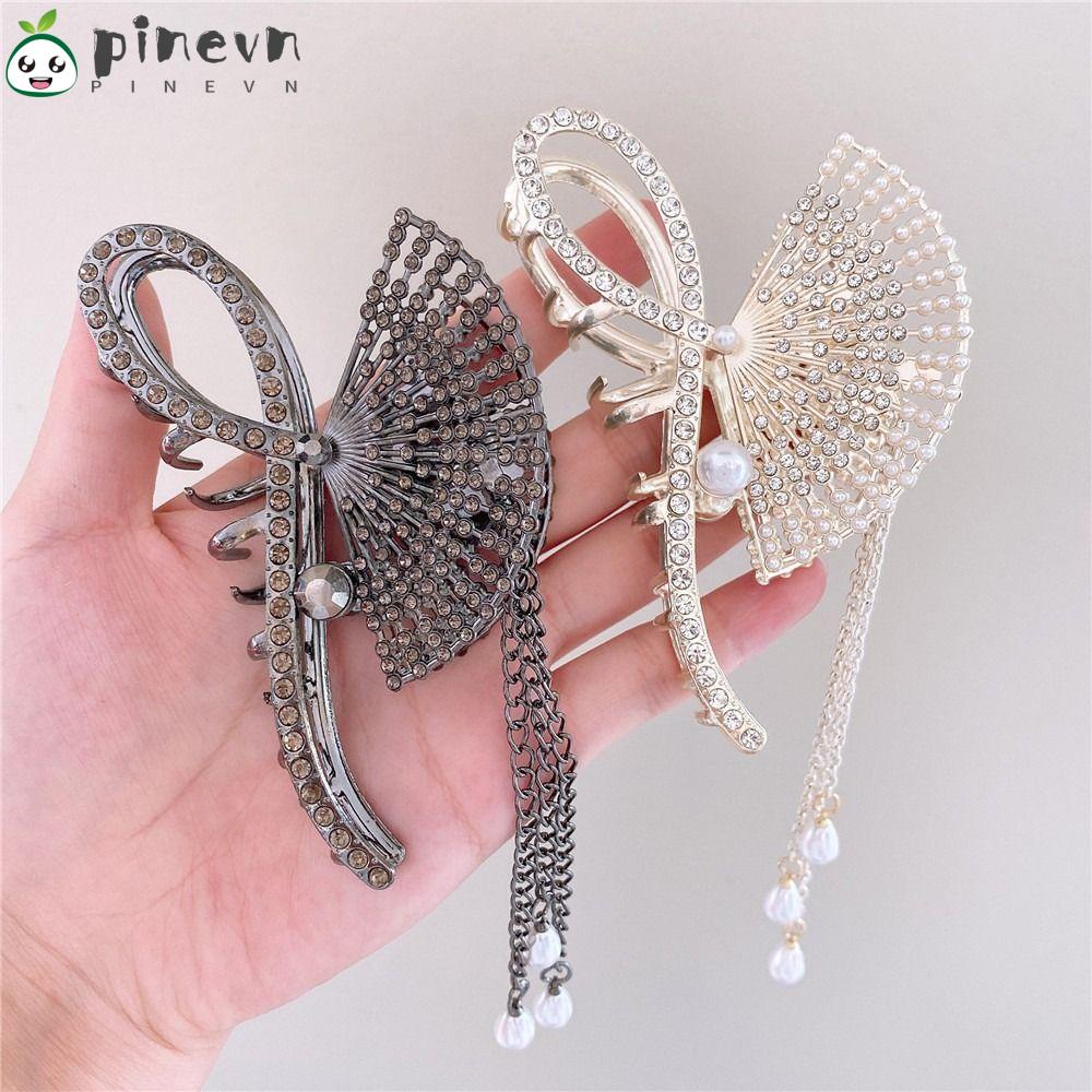 PINEVN Kẹp Tóc Kim Loại Đính Đá Thời Trang Cho Nữ