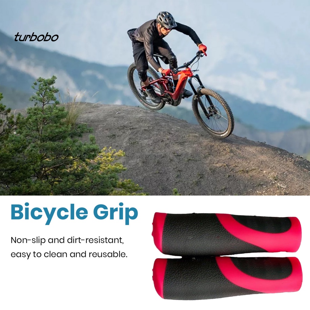 1 Cặp Vỏ Bọc Tay Lái Xe Đạp Trái / Phải Bằng Cao Su Chống Trượt Tiện Dụng