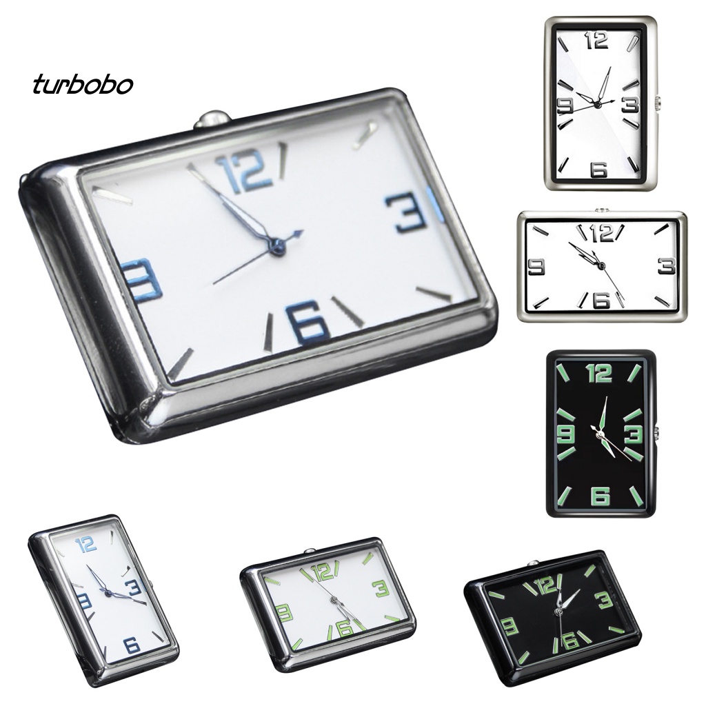 Turbobo Đồng Hồ Kỹ Thuật Số Mini Dạ Quang Hình Chữ Nhật / Nhiệt Độ Cao / Thấp Dùng Trang Trí Bảng Điều Khiển Xe Hơi Automo