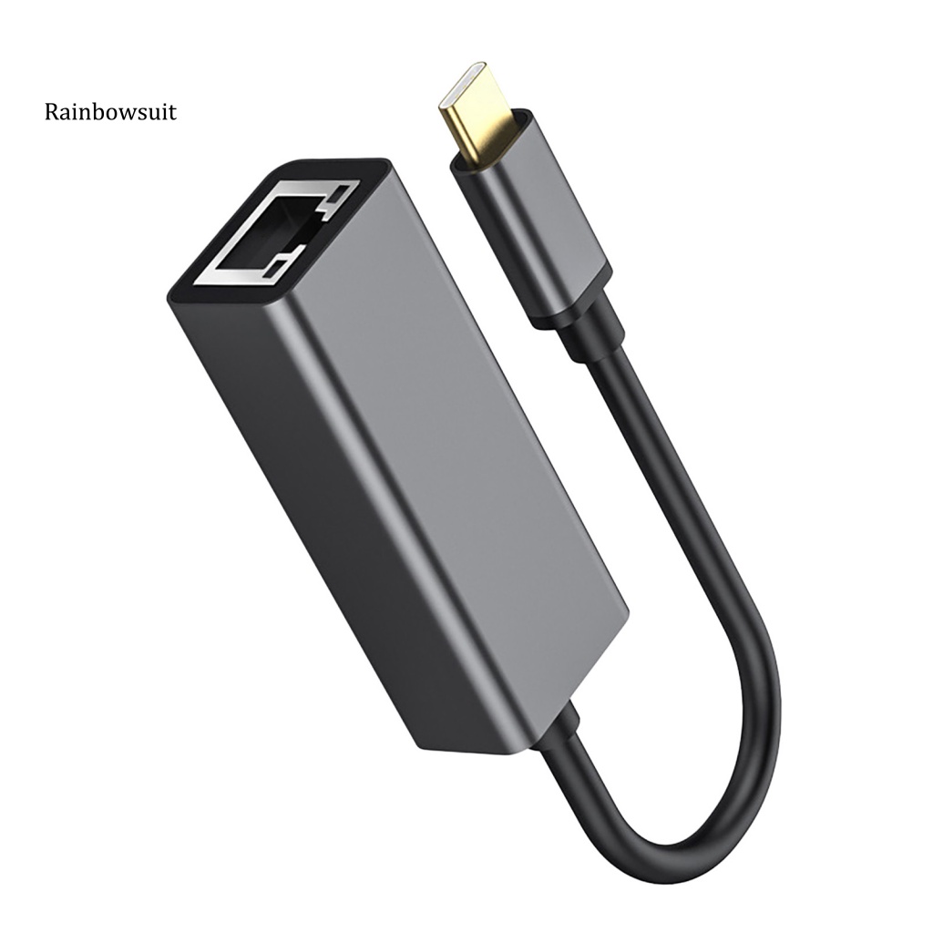 Cáp Chuyển Đổi Thẻ Mạng Lan Type-C Sang RJ45 Dài 100M Chống Nhiễu Cho MacBook