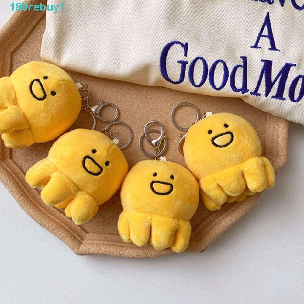 REBUY1 Móc Khóa Hình Bạch Tuộc Bằng Nhựa PP Dễ Thương Giá Đỡ