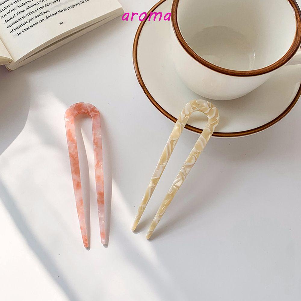 AROMA Trâm Cài Tóc Acetate Ngọt Ngào Phong Cách Hàn Quốc Cho Nữ