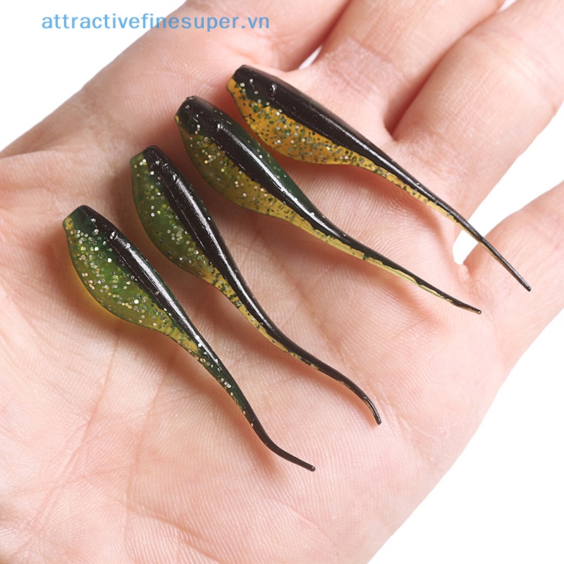 Set 10 Mồi Giả Nhử Cá Mềm Mini 0.75g 5cm Có Móc Câu