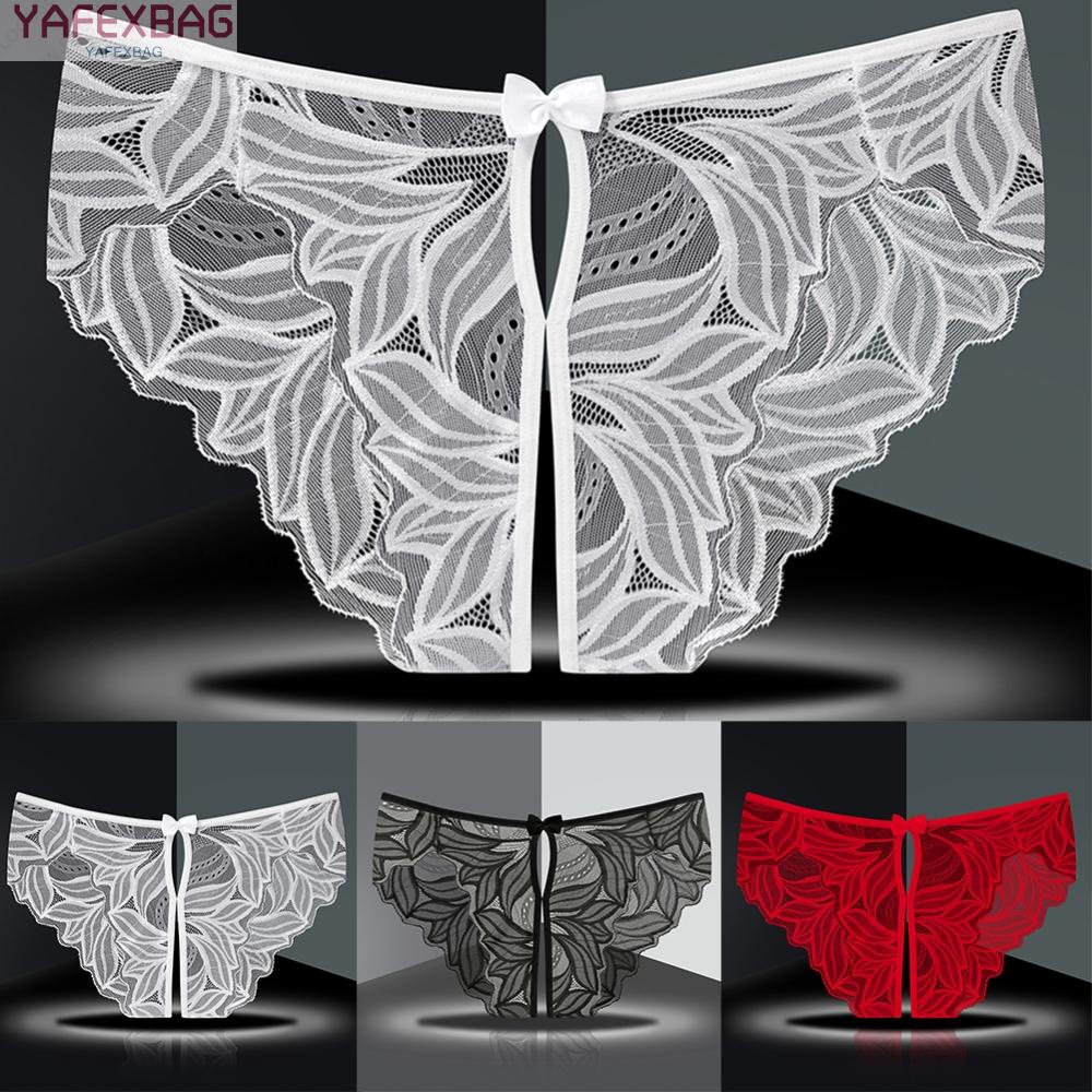 Charming Crothless Open Crotch Low Rise Underwear Briefs Sexy Lingerie for Women