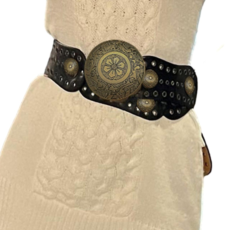 Thắt Lưng Khóa Tròn Điều Chỉnh Được Phong Cách Phương Tây Cho Nam