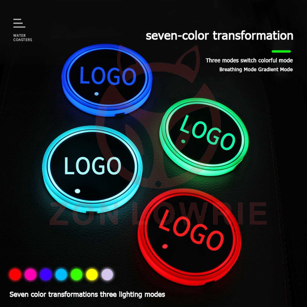 Tấm Lót Cốc Nước Có Đèn led Nhiều Màu Cho kia cerato k3 kx optima k5 rio grand carnival sorento Sedan l520