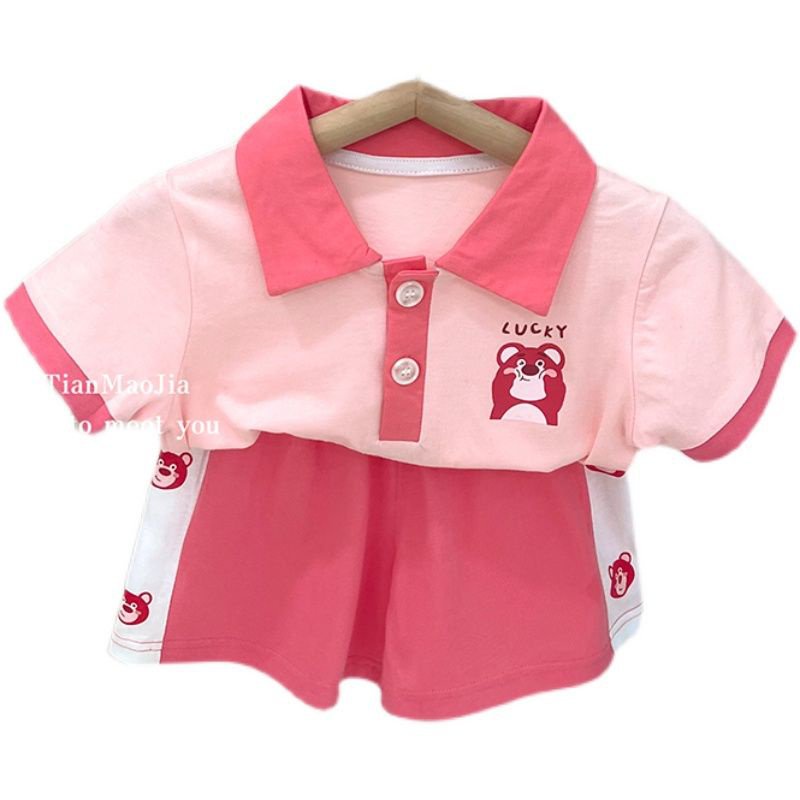 Bộ Đồ Thể Thao Áo Thun POLO Tay Ngắn Phối Quần Short Thời Trang Mùa Hè Cho Bé