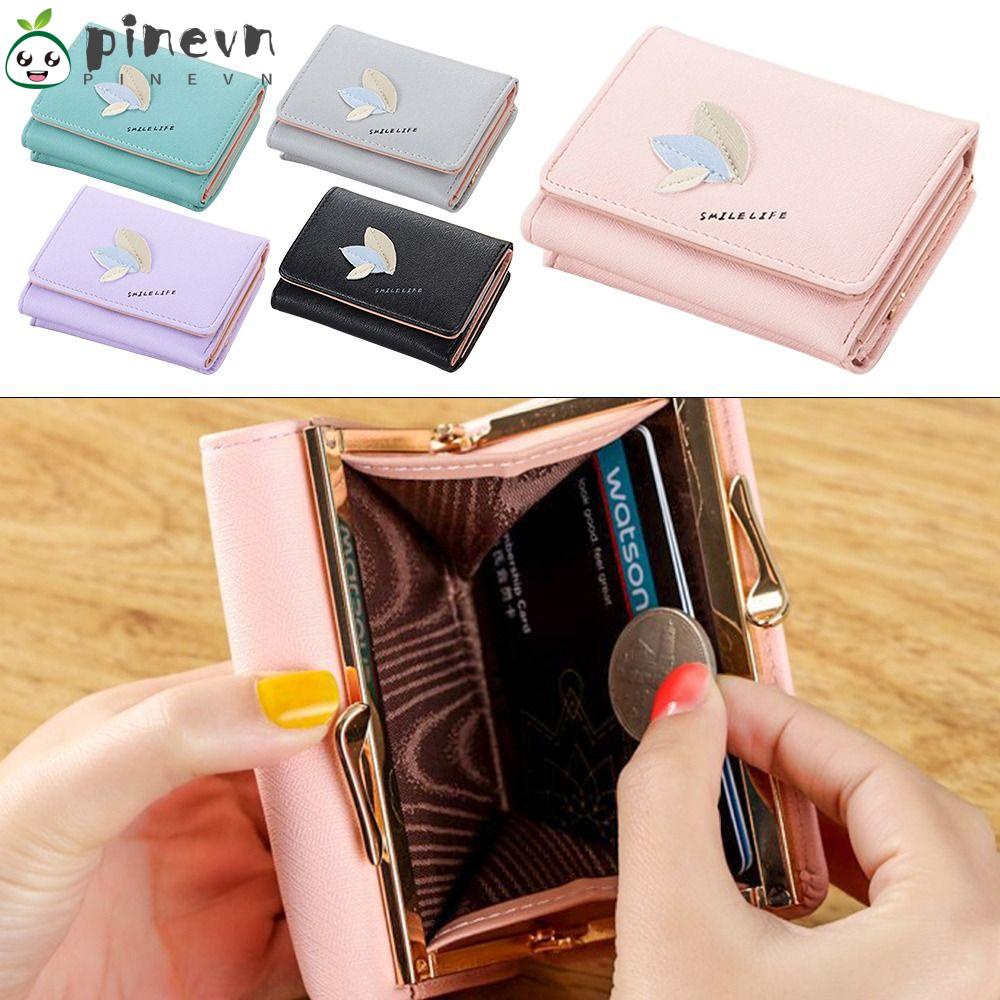 PINEVN Ví Da Nhỏ Thời Trang Cho Nữ