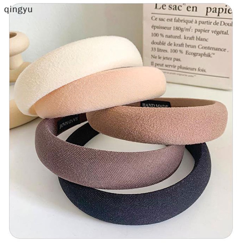 Băng Đô Cài Tóc Bằng Xốp Phối Nhung Dày Dặn Thời Trang Xinh Xắn Cho Nữ