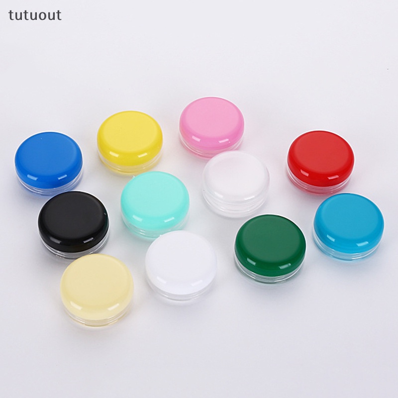 Set 10 Hũ Nhựa Rỗng Mini Đựng Mỹ Phẩm / Kem / Lotion Tiện Dụng