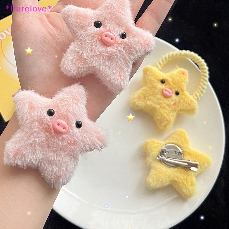 Kẹp Tóc Hình Ngôi Sao Phối Lông Xù Đáng Yêu Cho Bé Gái Mới