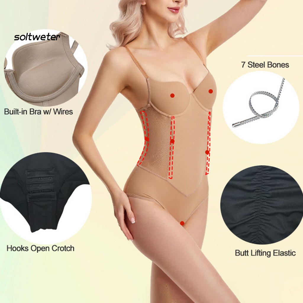 Bộ Đồ Định Hình Cơ Thể Thon Gọn Ngực 7 Khung Thép Co Giãn Tốt Cho Nữ