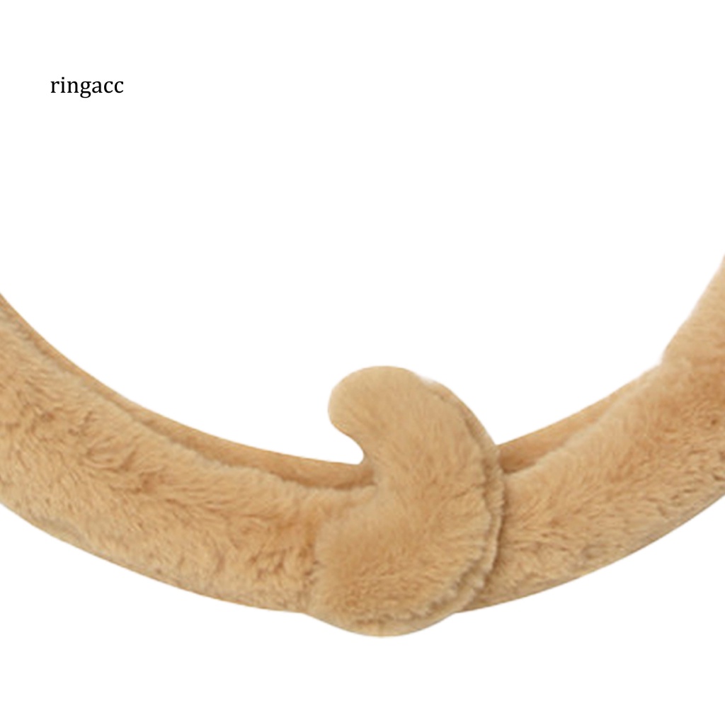 Vỏ Bọc Vô Lăng 38cm Phủ Lông Họa Tiết Hoạt Hình Dễ Thương Trang Trí Xe Hơi / Xe Tải