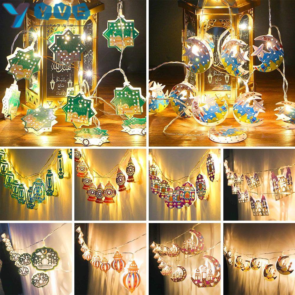 YVE Dây Đèn Led Hình Ngôi Sao / Mặt Trăng / Ngôi Sao Phong Cách Hồi