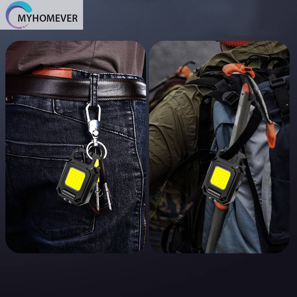 Móc Khóa Đèn LED 1000LM COB 800mAh Type-C USB Chống Thấm Nước IPX4