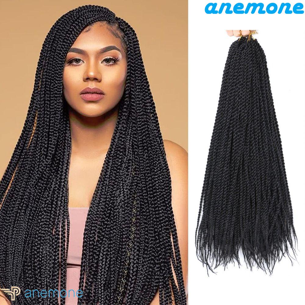 ANEMONE Tóc Giả Màu Đen / Nâu Bằng Sợi Tổng Hợp Kháng Nhiệt Phong Cách Hip Hop Thời Trang Cho Nữ