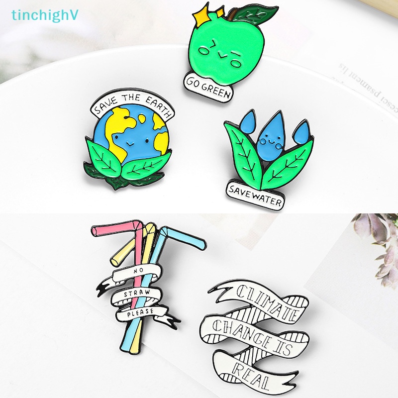 [TinchighV] Trâm Cài Áo Bảo Vệ Trái Đất Tráng Men Cho Quần Áo / Túi Xách [Mới