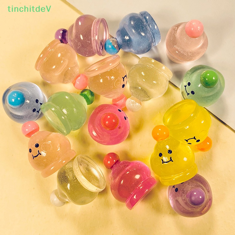[TinchitdeV] Bộ 5 Đồ Trang Trí Xe Hơi Mini Bằng Nhựa Resin Màu Kẹo Phát Sáng Dễ Thương