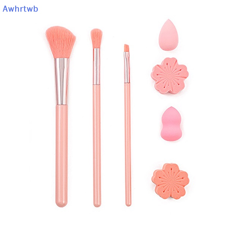 Bộ 7 Cọ Trang Điểm Cán Hồng Xinh Xắn Cho Nữ Mới