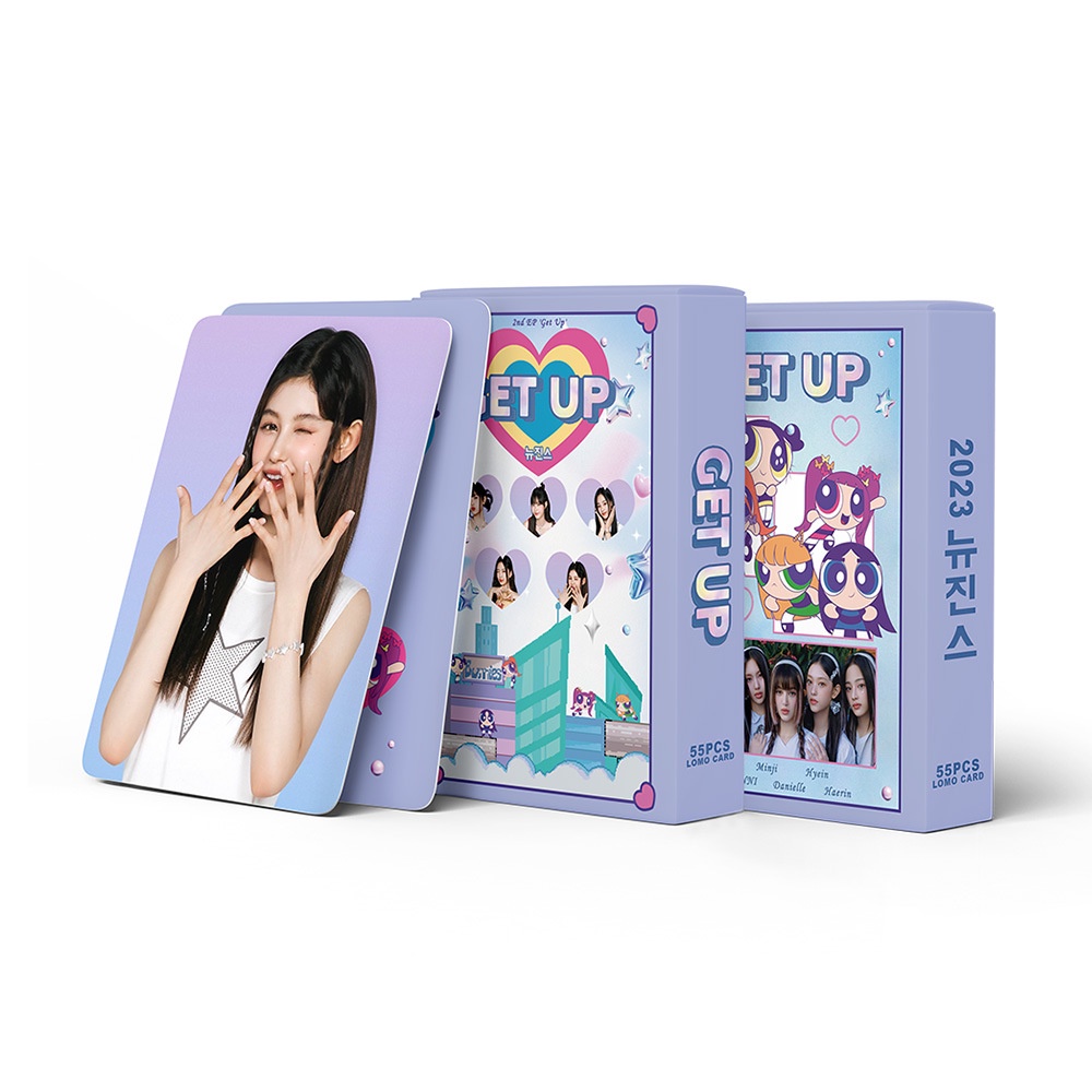 55pcs/box NJ 2023 New Album GET UP Photocards DANIELLE HANNI HAERIN HYEIN MINJI Lomo Card NJ Kpop Postcards New Arrivals