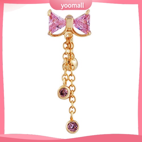 Khuyên Rốn Hình Nơ Đính Đá 14G Quyến Rũ