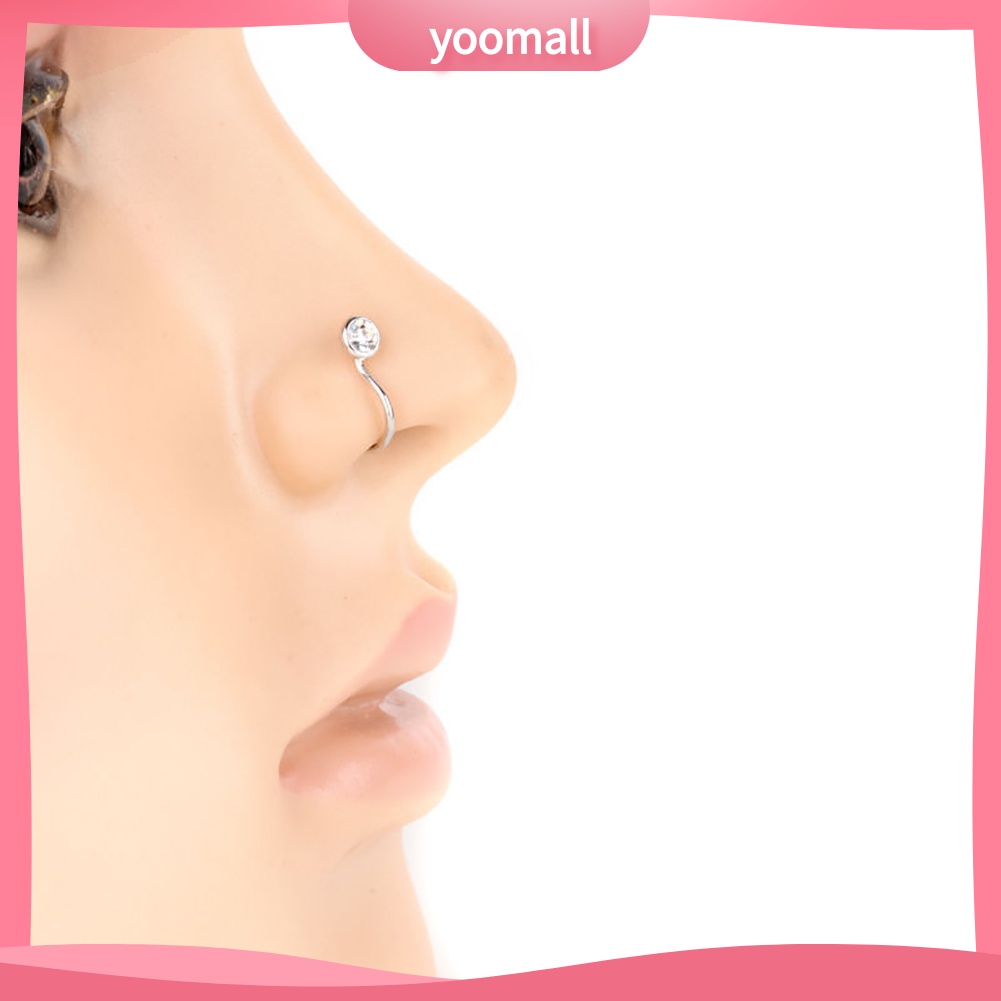 Khuyên Kẹp Mũi / Môi Không Cần Khoan Lỗ Kiểu Dáng Thời Trang