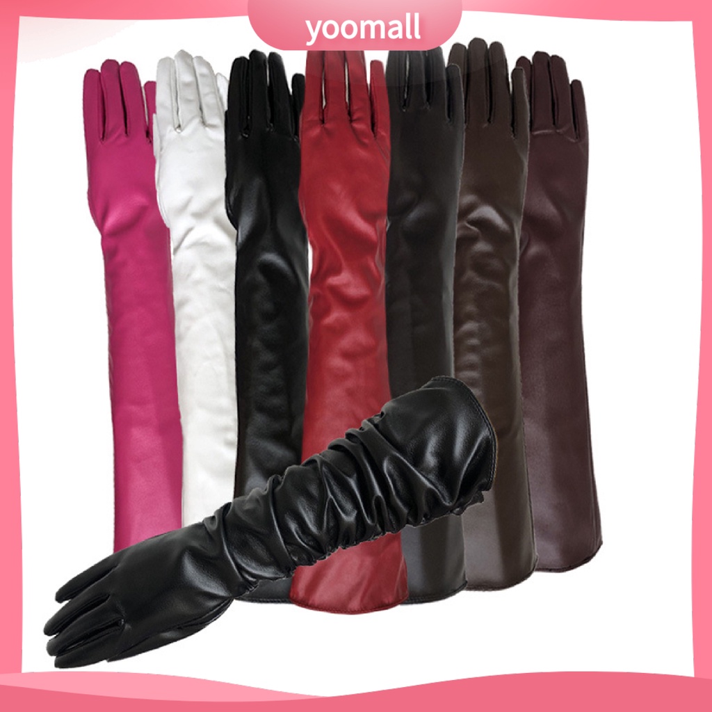 Găng Tay Giả Da Chống Gió Hở Ngón Tiện Dụng Khi Đi Mua Sắm