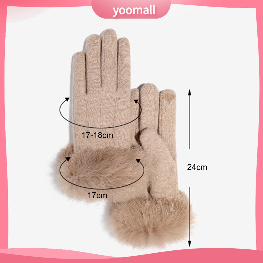 1 Đôi Găng Tay Giữ Ấm Dày Dặn Tiện Dụng Khi Đạp Xe / Trượt Ván Cho Nữ