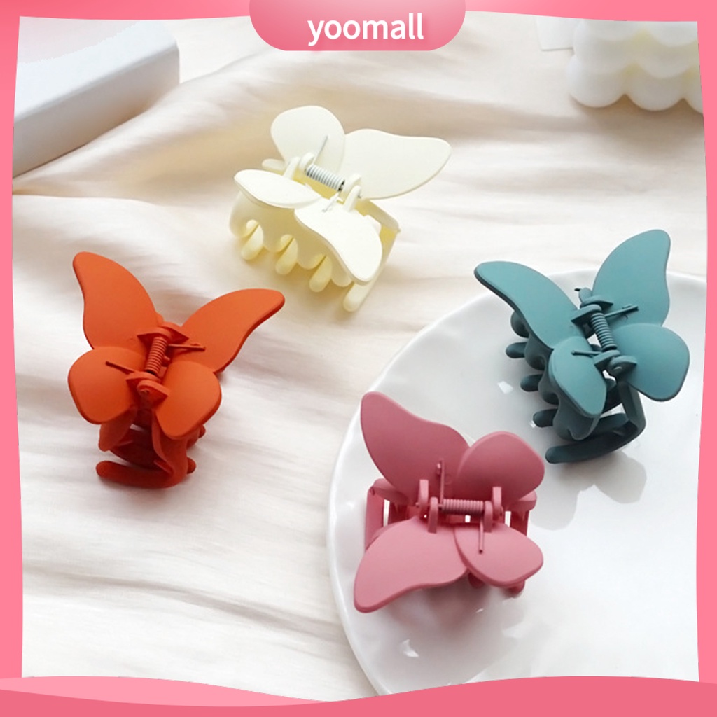 Kẹp Tóc Màu Trơn Chống Trượt Kiểu Dáng Đơn Giản Cho Nữ