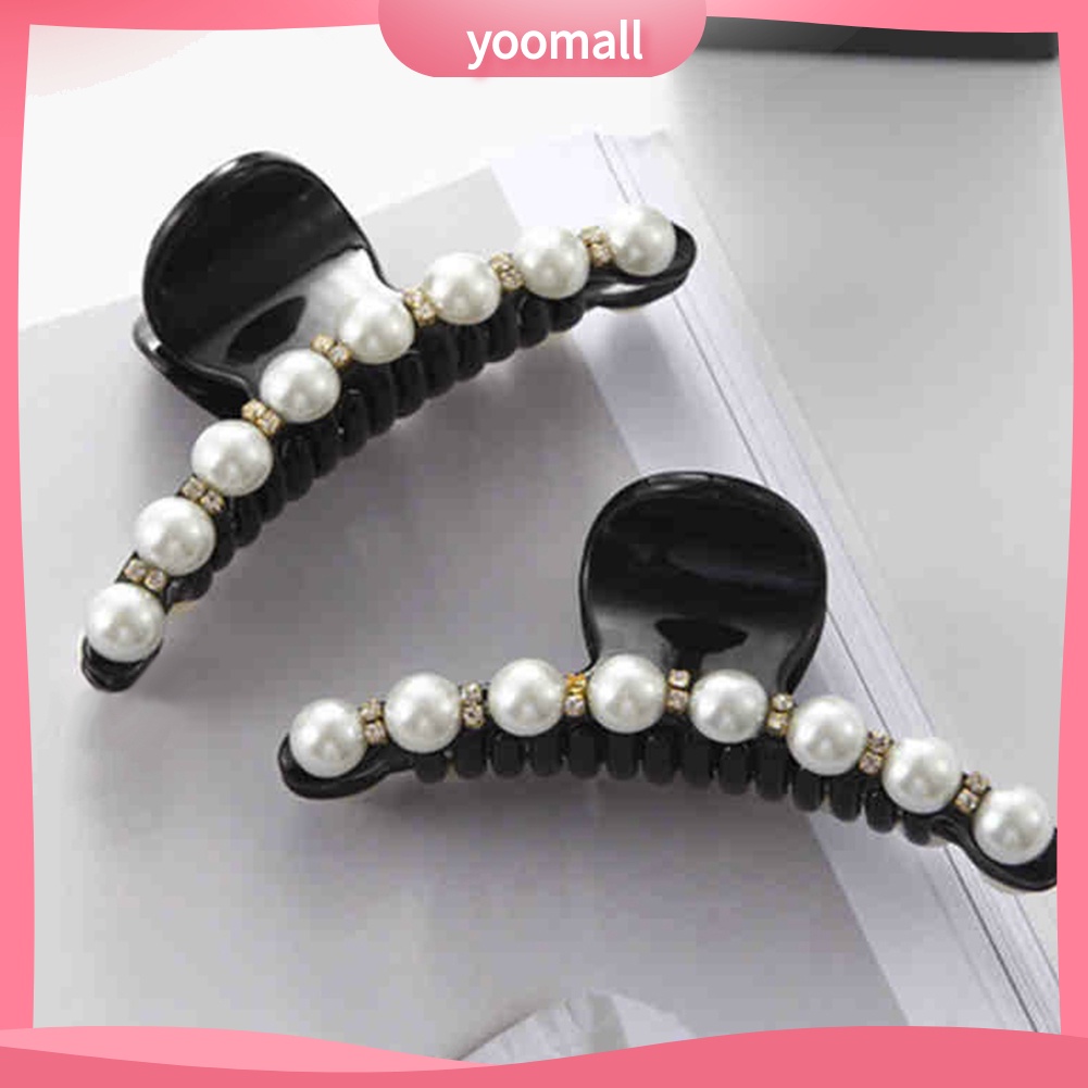 Kẹp Tóc Đính Đá Ngọc Trai Giả Màu Trắng Thời Trang Dành Cho Nữ