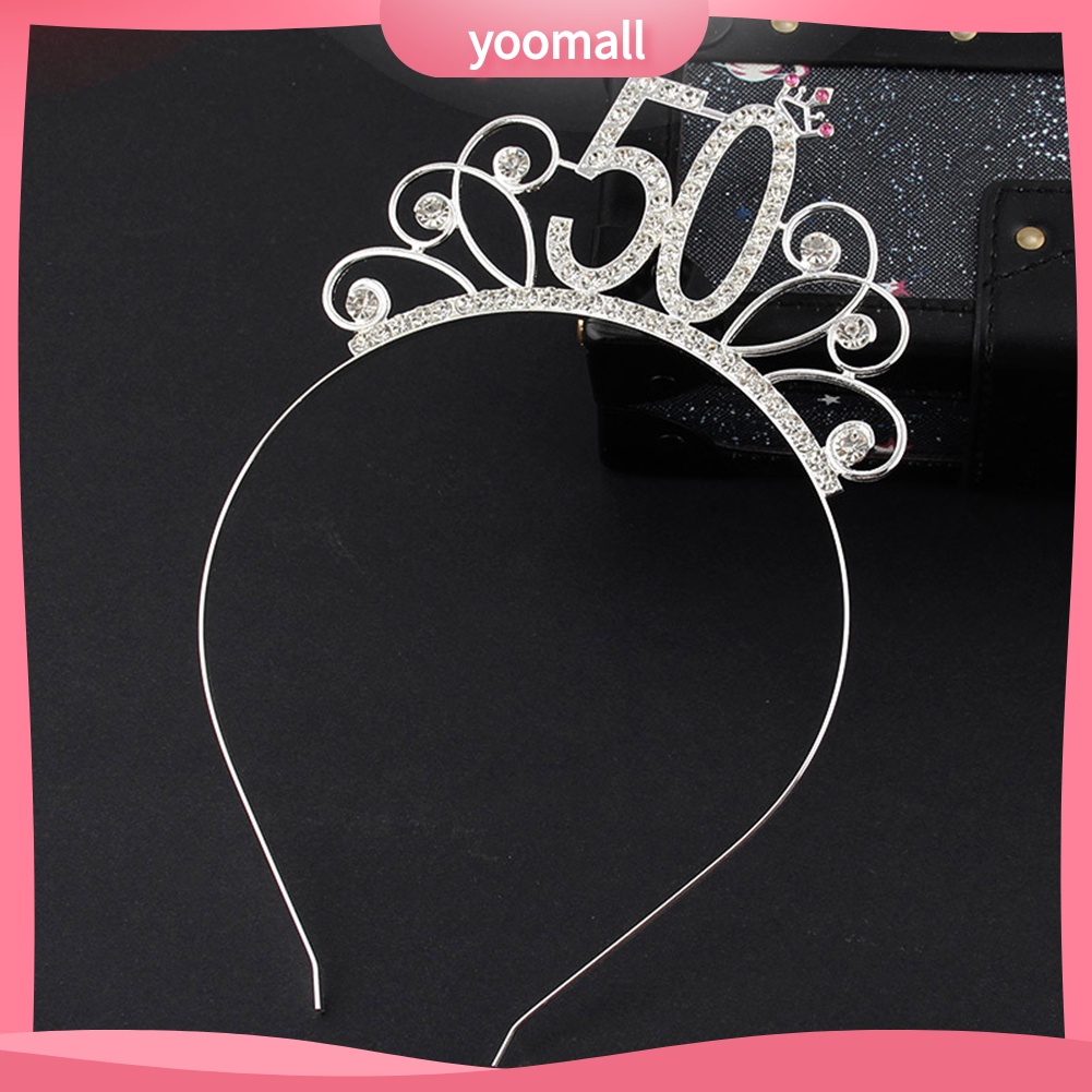 Băng Đô Vương Miện Trang Trí Tiệc Sinh Nhật 16 / 18 / 21 / 30 / 40 / 50 / 60 / 80