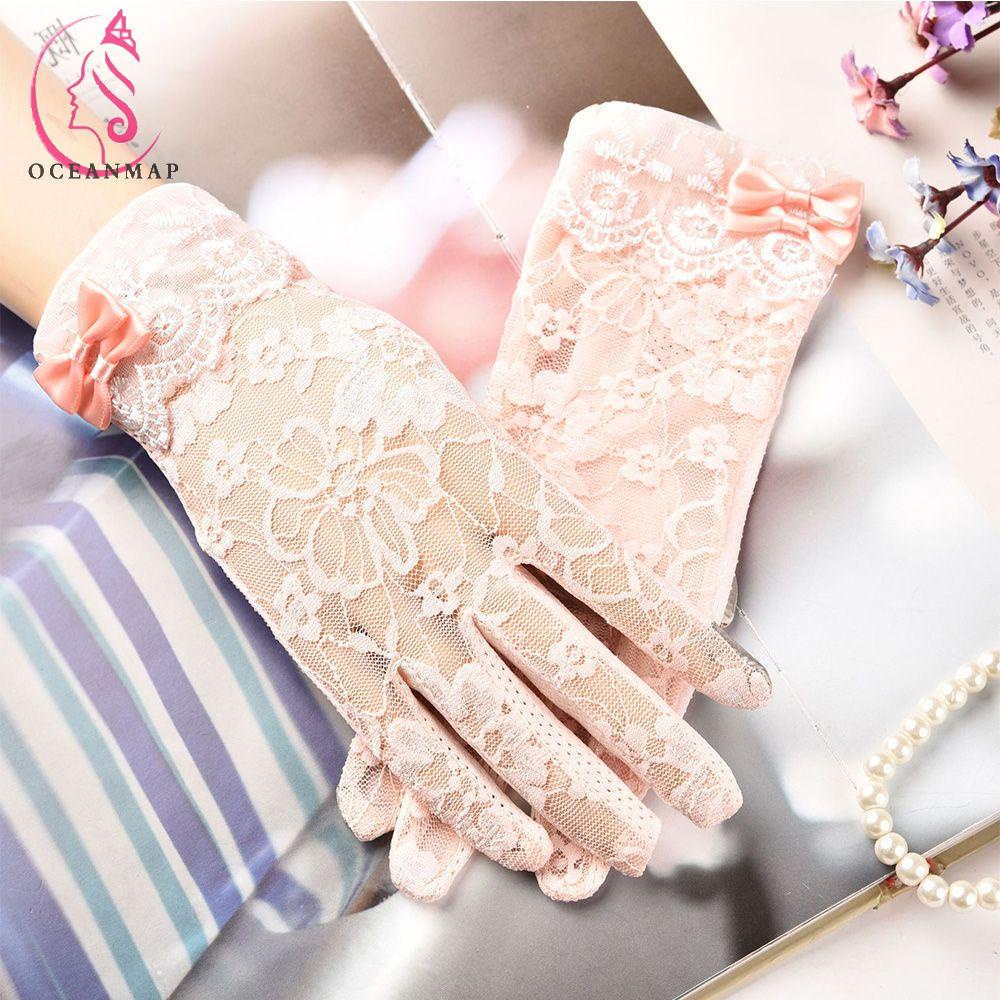 OCEANMAP Găng Tay Ren Hoa Thời Trang Cho Nữ