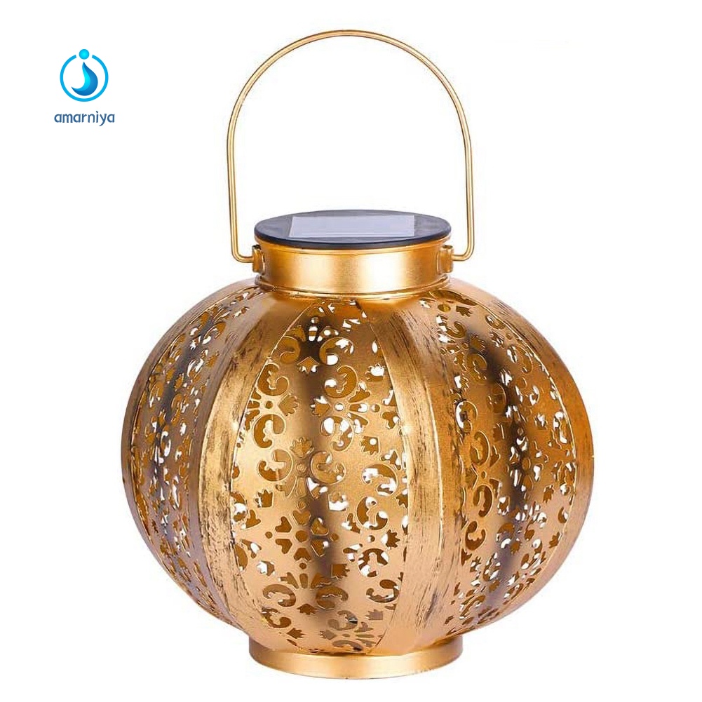 Đèn Lồng Năng Lượng Mặt Trời Chống Thấm Nước IP44 Treo Trang Trí Sân Vườn