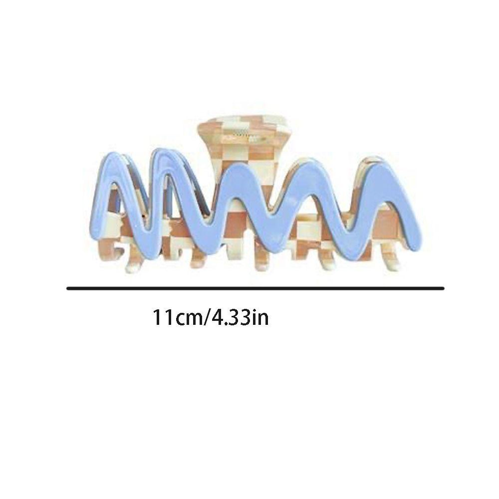 ANEMONE Kẹp Tóc Càng Cua Cỡ Lớn Kẻ Sọc Caro Sáng Tạo Cho Hàng Ngày