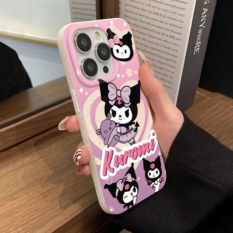 Ốp Điện Thoại Dẻo Họa Tiết Kuromi Dễ Thương Chống Sốc Cho Iphone12 14pro CGKR 8plus711 13