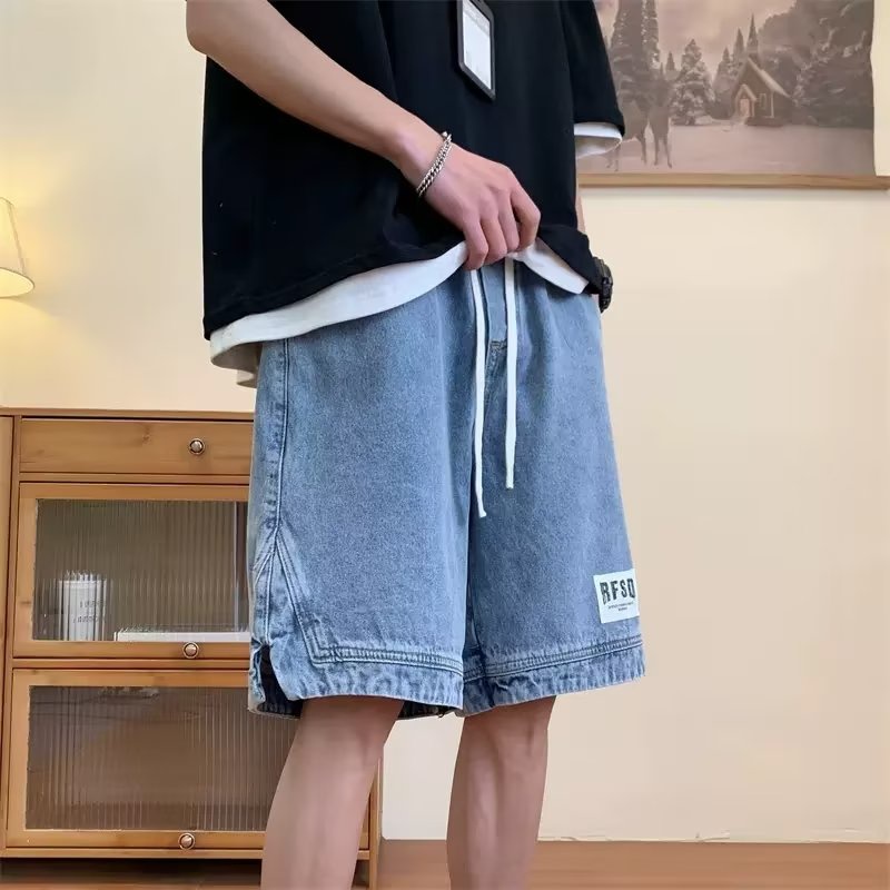 Quần Jeans Lửng Phong Cách Retro Thời Trang Cho Nam